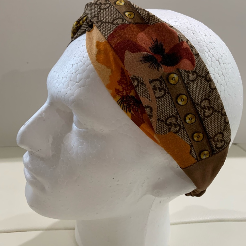Gucci Brown Floral Headband